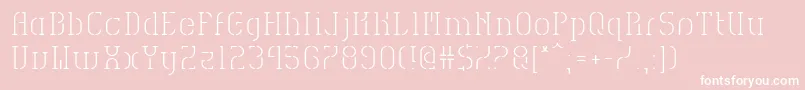 HvdSpencilsReg-fontti – valkoiset fontit vaaleanpunaisella taustalla