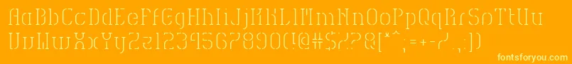 HvdSpencilsReg Font – Yellow Fonts on Orange Background