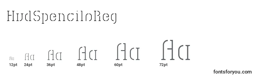 HvdSpencilsReg Font Sizes