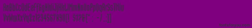 フォントIndustriaLtInline – 紫の背景に黒い文字