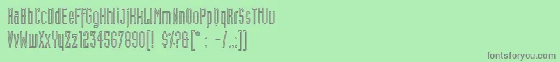 IndustriaLtInline Font – Gray Fonts on Green Background