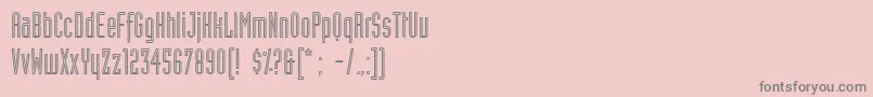 IndustriaLtInline Font – Gray Fonts on Pink Background