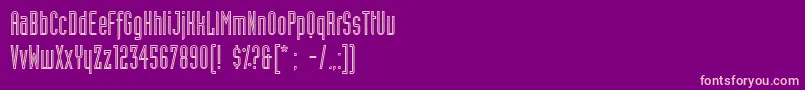 IndustriaLtInline Font – Pink Fonts on Purple Background