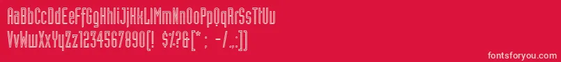 IndustriaLtInline Font – Pink Fonts on Red Background