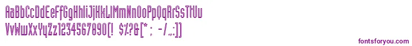 IndustriaLtInline Font – Purple Fonts on White Background