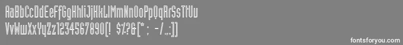 IndustriaLtInline Font – White Fonts on Gray Background