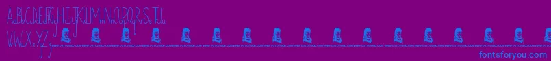 TodayIsTheOldestAndYoungestYouWillEverBe Font – Blue Fonts on Purple Background