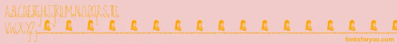 Lisätietoja TodayIsTheOldestAndYoungestYouWillEverBe-fontista TodayIsTheOldestAndYoungestYouWillEverBe-fontti – oranssit fontit vaaleanpunaisella taustalla