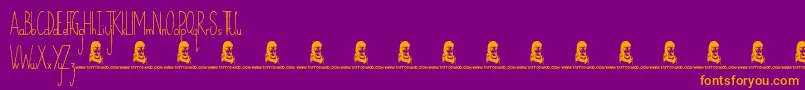 TodayIsTheOldestAndYoungestYouWillEverBe Font – Orange Fonts on Purple Background