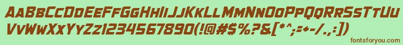 GovtagentbbItal Font – Brown Fonts on Green Background