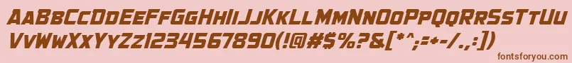 GovtagentbbItal Font – Brown Fonts on Pink Background