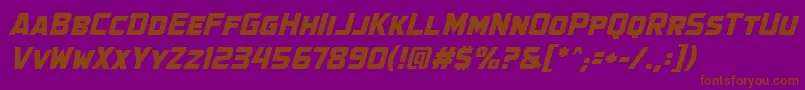 GovtagentbbItal Font – Brown Fonts on Purple Background