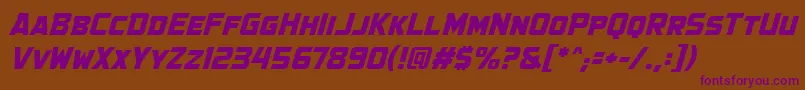 GovtagentbbItal Font – Purple Fonts on Brown Background