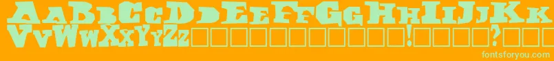 More about Darkone Font Darkone Font – Green Fonts on Orange Background