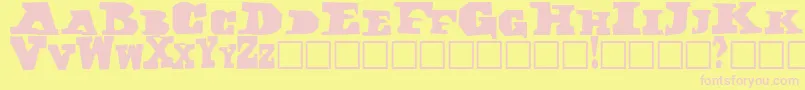 Darkone Font – Pink Fonts on Yellow Background