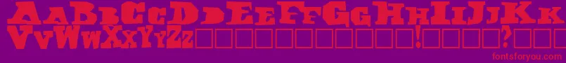 Darkone Font – Red Fonts on Purple Background