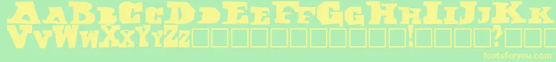 Darkone Font – Yellow Fonts on Green Background