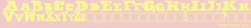 En savoir plus sur la police Darkone Police Darkone – polices jaunes sur fond rose