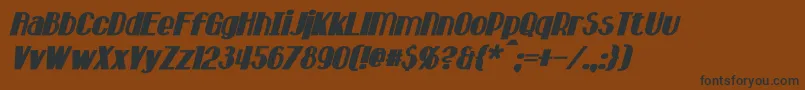 HastingsBoldItalic Font – Black Fonts on Brown Background