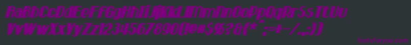 Шрифт HastingsBoldItalic – фиолетовые шрифты на чёрном фоне
