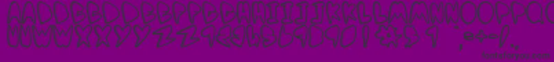 YoMama-fontti – mustat fontit violetilla taustalla