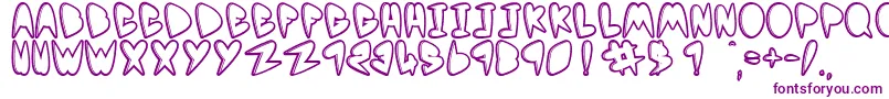 Шрифт YoMama – фиолетовые шрифты