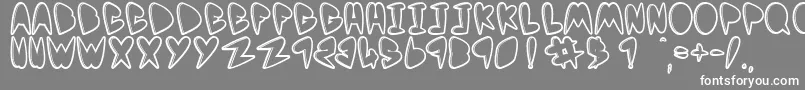 フォントYoMama – 灰色の背景に白い文字