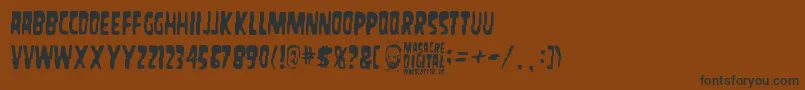 Шрифт MasacreDigital – чёрные шрифты на коричневом фоне