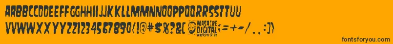 Шрифт MasacreDigital – чёрные шрифты на оранжевом фоне