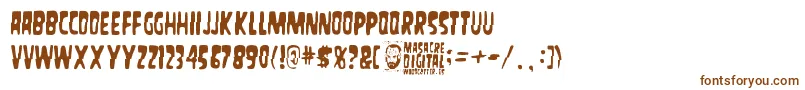 MasacreDigital Font – Brown Fonts on White Background