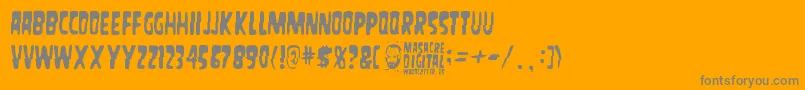 MasacreDigital Font – Gray Fonts on Orange Background