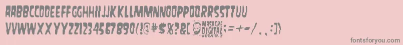 MasacreDigital-Schriftart – Graue Schriften auf rosa Hintergrund