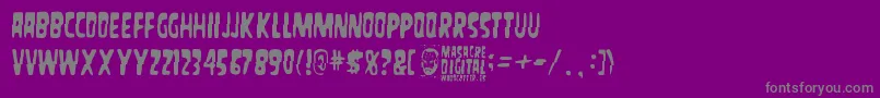 Police MasacreDigital – polices grises sur fond violet