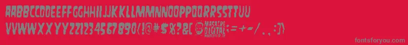 MasacreDigital Font – Gray Fonts on Red Background