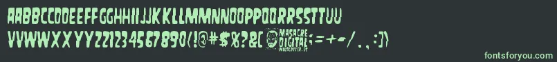 MasacreDigital Font – Green Fonts on Black Background