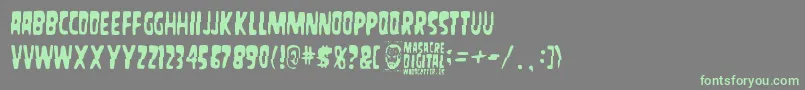 Fonte MasacreDigital – fontes verdes em um fundo cinza