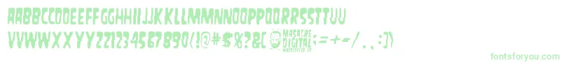 Шрифт MasacreDigital – зелёные шрифты на белом фоне