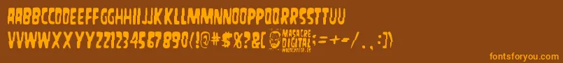 Шрифт MasacreDigital – оранжевые шрифты на коричневом фоне