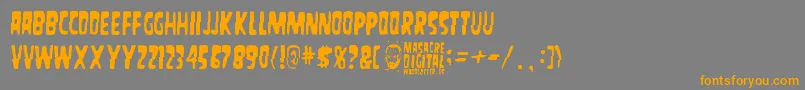 MasacreDigital Font – Orange Fonts on Gray Background