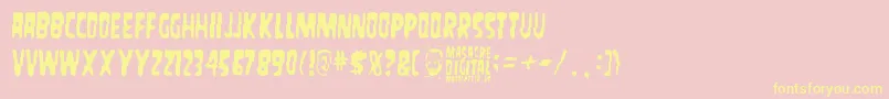 Police MasacreDigital – polices jaunes sur fond rose