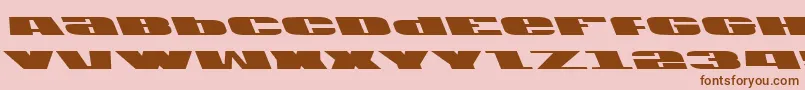 U.S.A.Leftalic Font – Brown Fonts on Pink Background