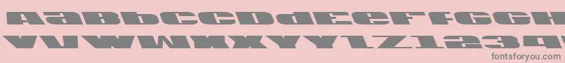 U.S.A.Leftalic Font – Gray Fonts on Pink Background