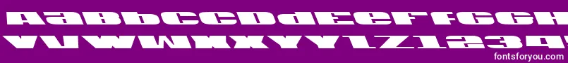 フォントU.S.A.Leftalic – 紫の背景に白い文字