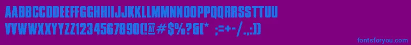 XxiiDontMessWithVikings-Schriftart – Blaue Schriften auf violettem Hintergrund