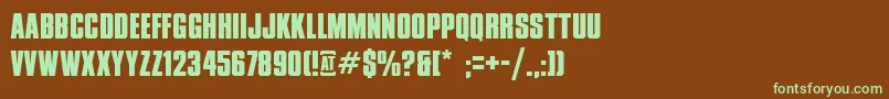 XxiiDontMessWithVikings Font – Green Fonts on Brown Background