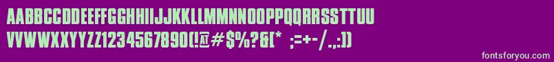 XxiiDontMessWithVikings Font – Green Fonts on Purple Background