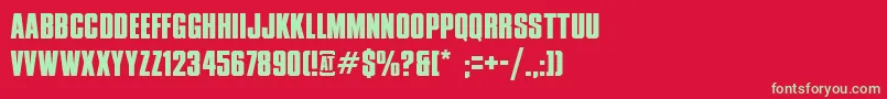 XxiiDontMessWithVikings Font – Green Fonts on Red Background