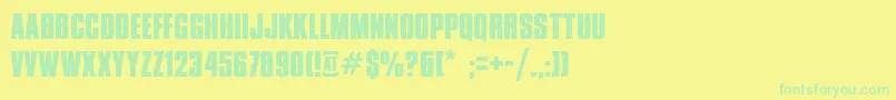 XxiiDontMessWithVikings Font – Green Fonts on Yellow Background