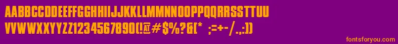 XxiiDontMessWithVikings-fontti – oranssit fontit violetilla taustalla