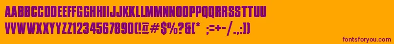 Шрифт XxiiDontMessWithVikings – фиолетовые шрифты на оранжевом фоне